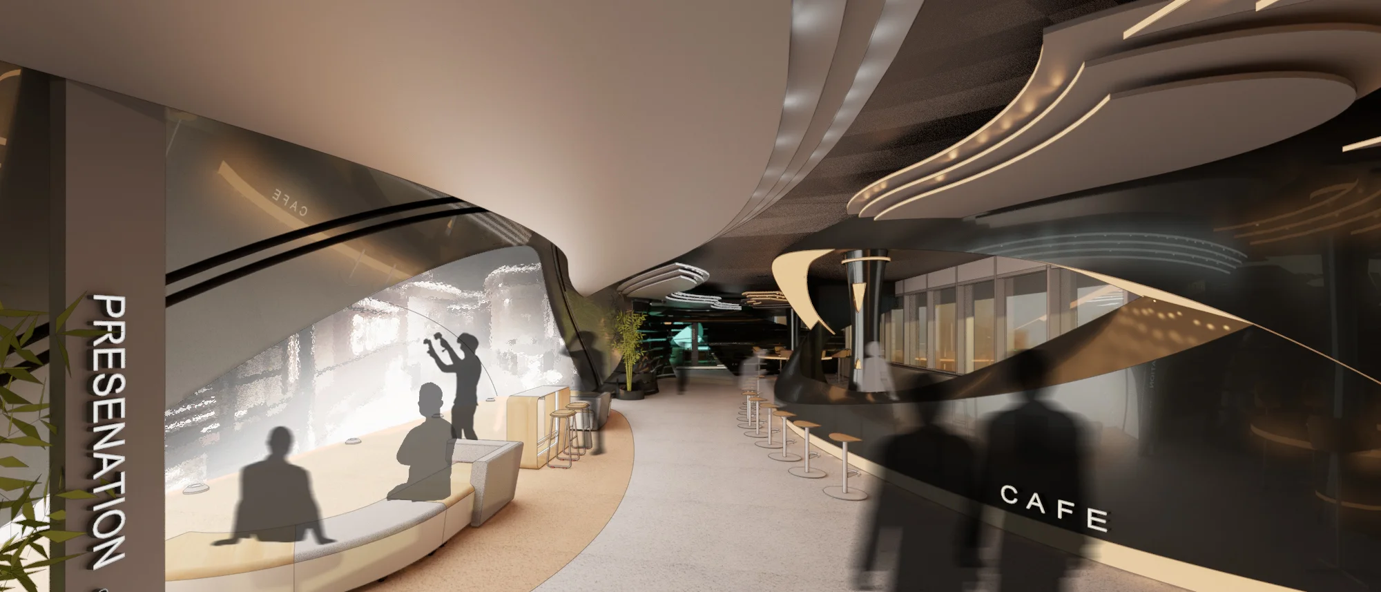 Central Cafe &amp; Presentation Area