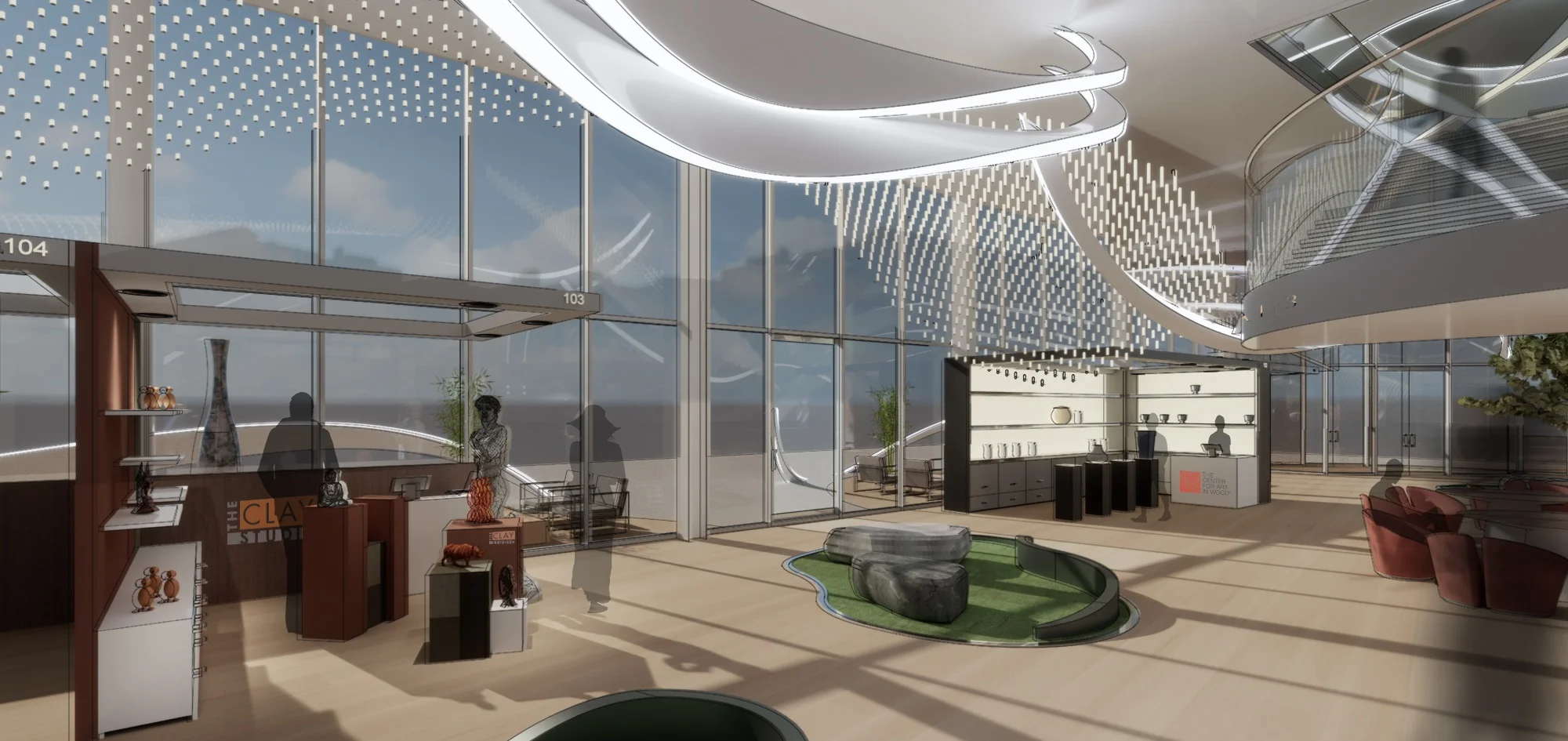 Arts &amp; Craft Vendor Overlooking Patio