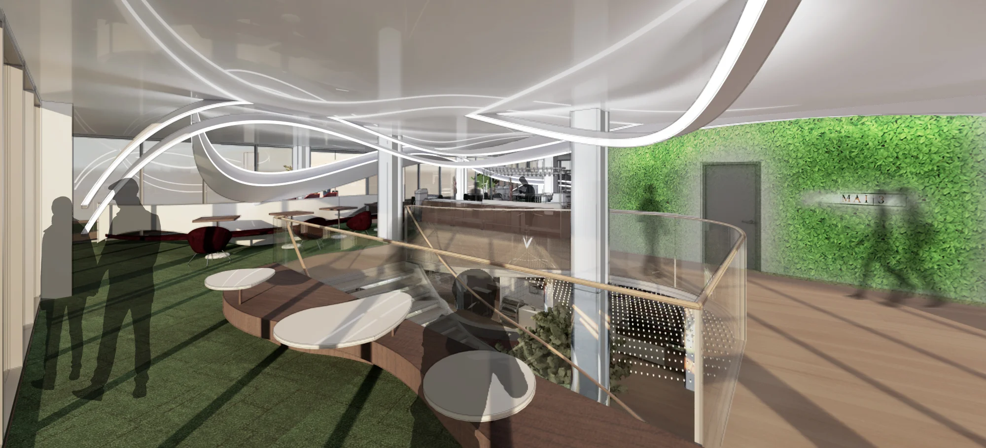 Second Floor Dining Area &amp; Feature Stair