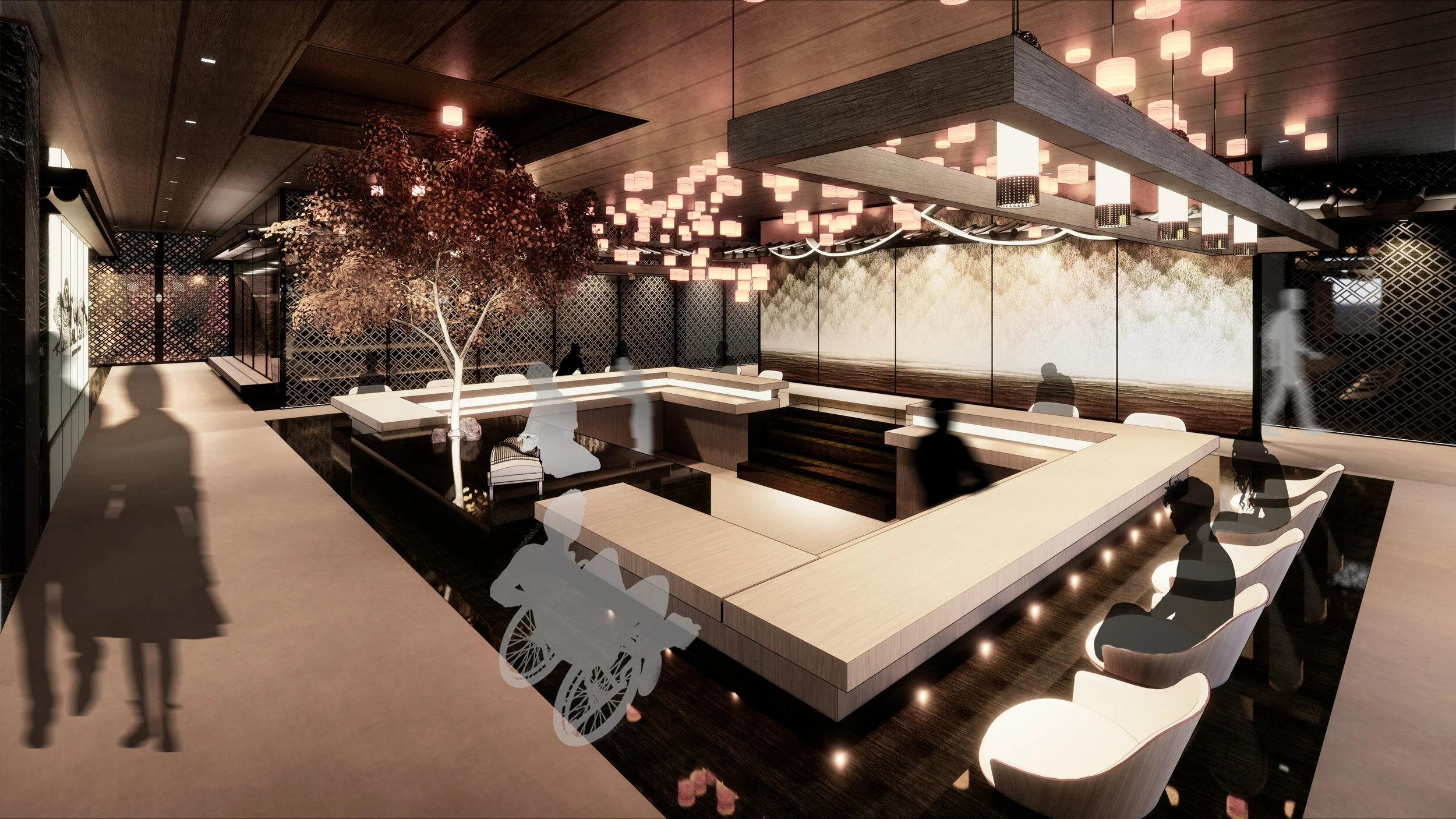 Alternate View of Main Sushi Bar Overlooking the Koto Stage