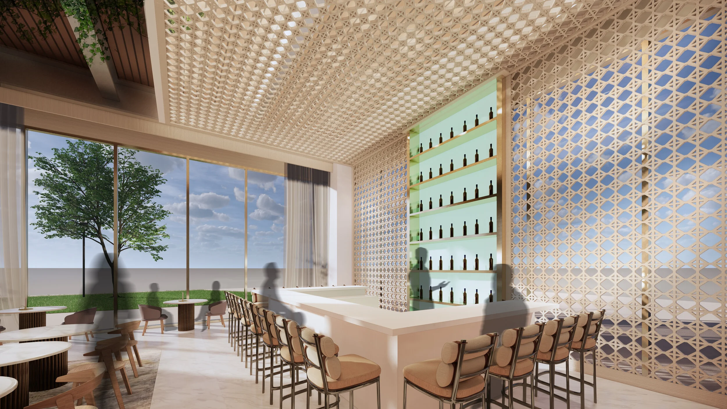 Reception Close Up View of Feature Juice Bar Station