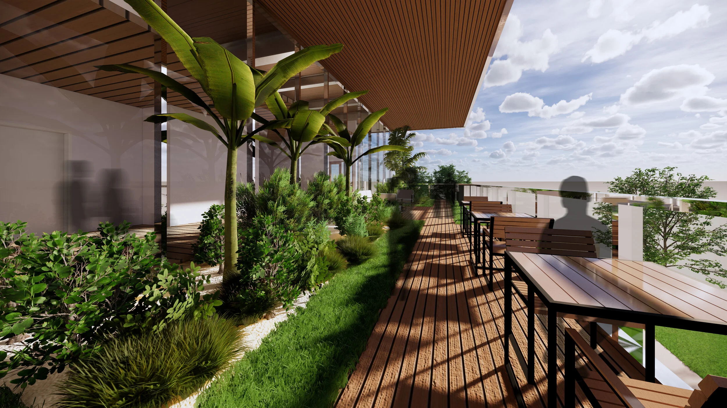 Upper Level Wellness Center - Open Green Terrace