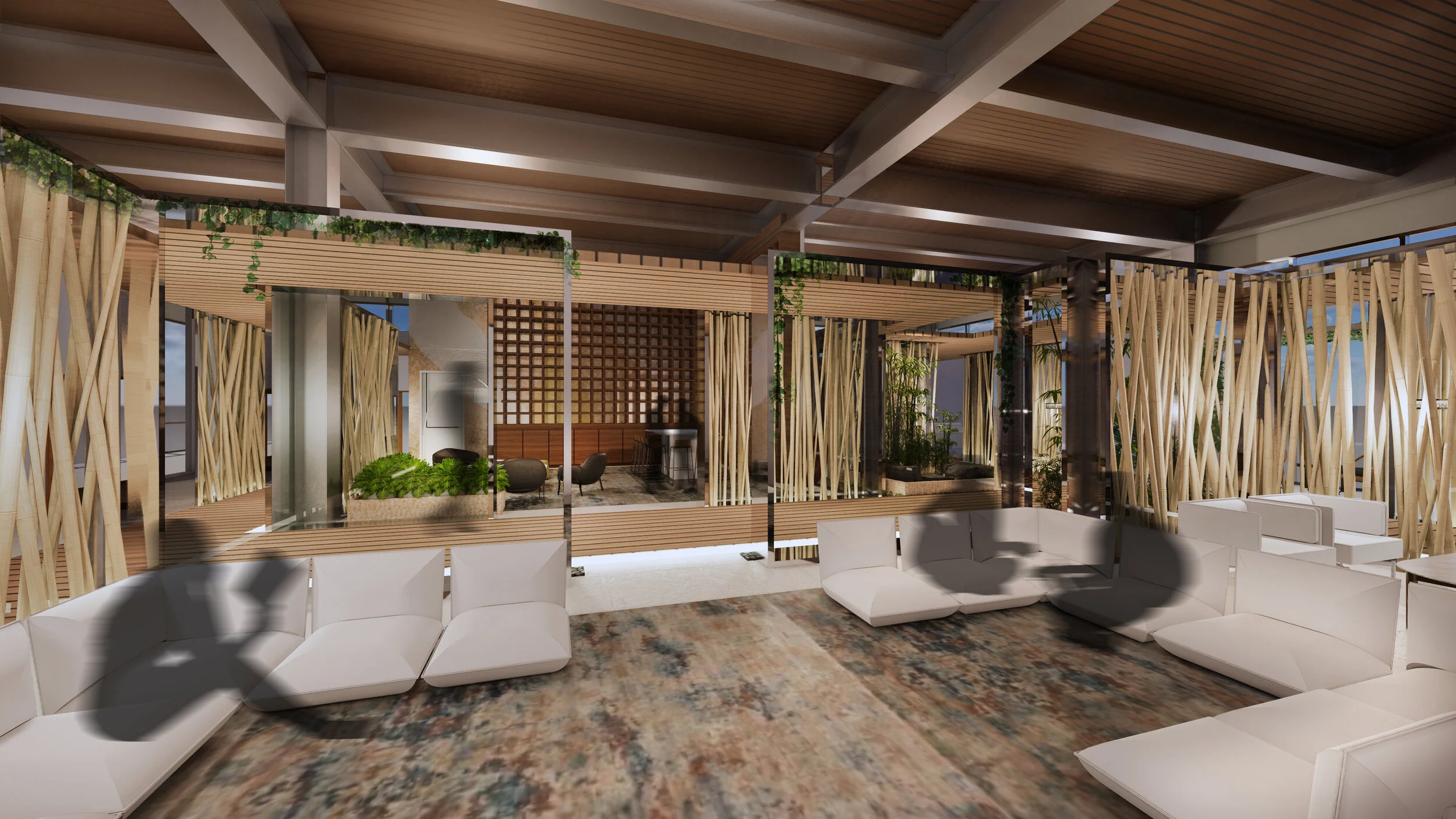 Upper Level Wellness Center - Large Therapy Studio Overlooking Community Lounge