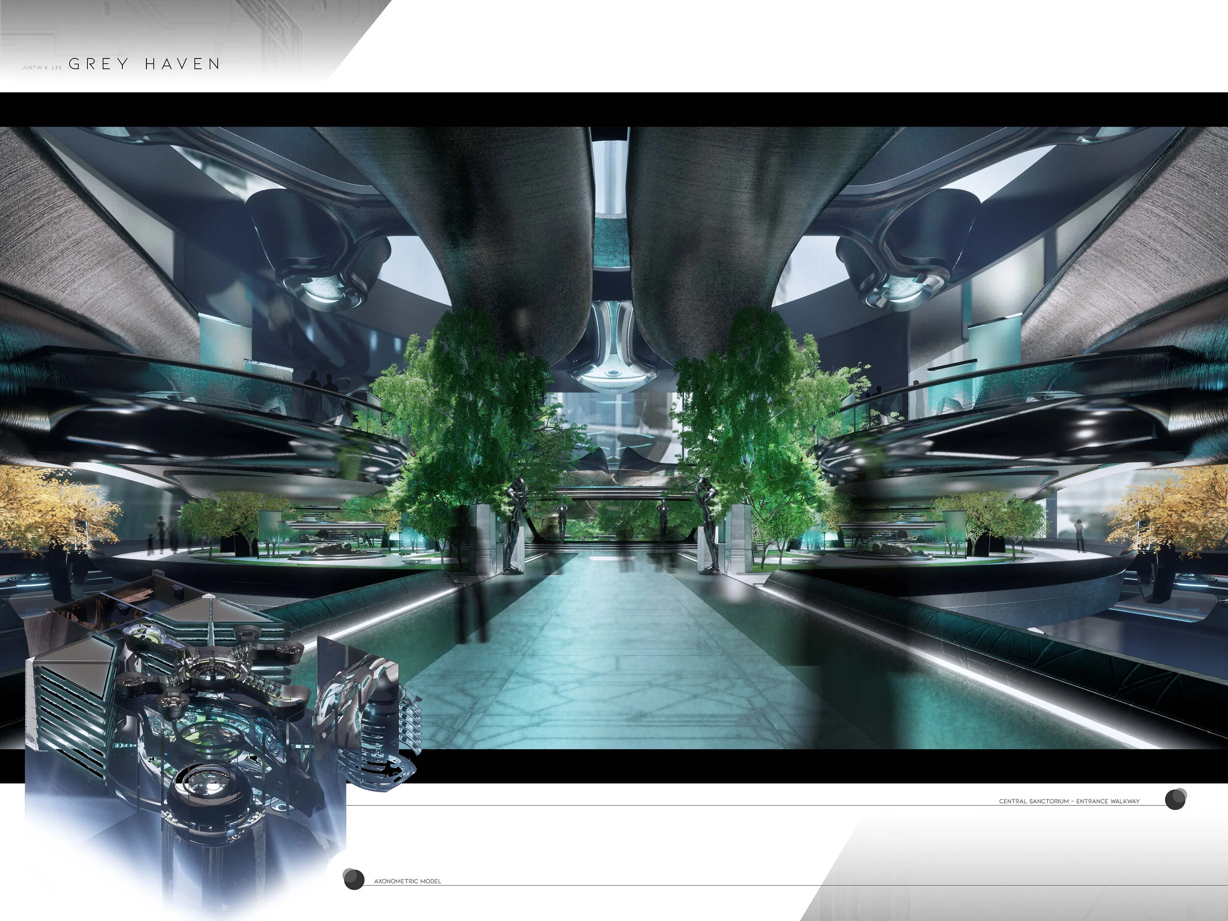 CENTRAL SANCTORIUM Main Bridge connecting Grey Haven’s District Amenities to the Reception areas