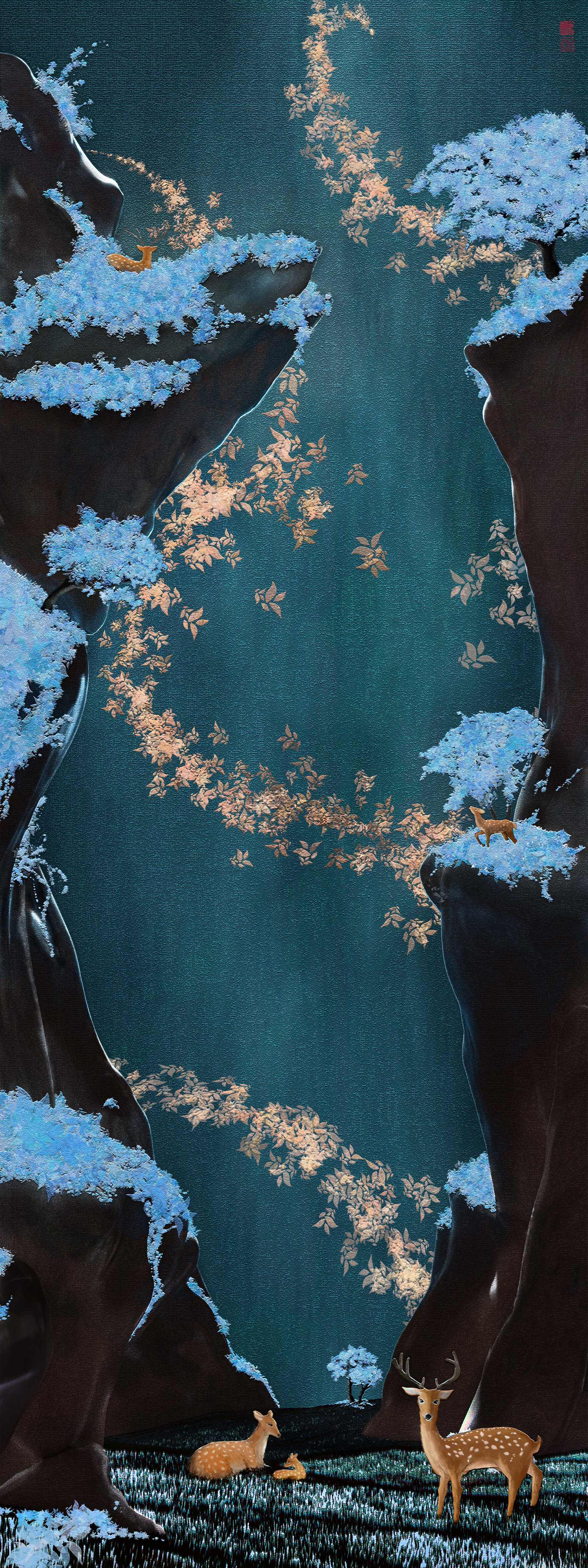 Lushan Leaffall (廬山落葉圖)