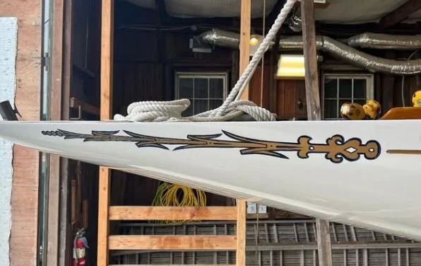 Recent Yacht gilding sign painting