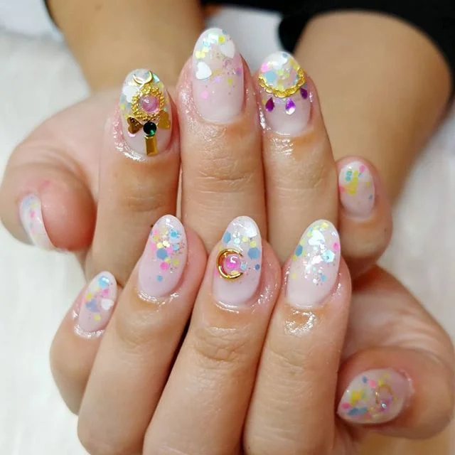 #sailormoon inspired #nails #sailormoonnails 🌙