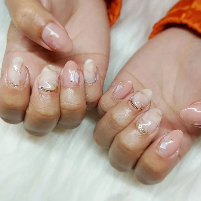 #nailart #ネイルデザイン #ネイル #マーブルネイル 🐩#マイアミ