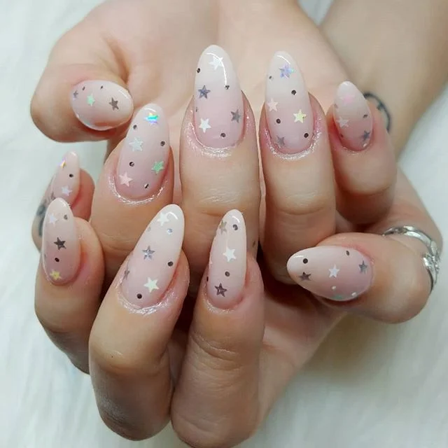 #starnails so cute❤🌟#星ネイル #miaminails #artbasel #nails #art