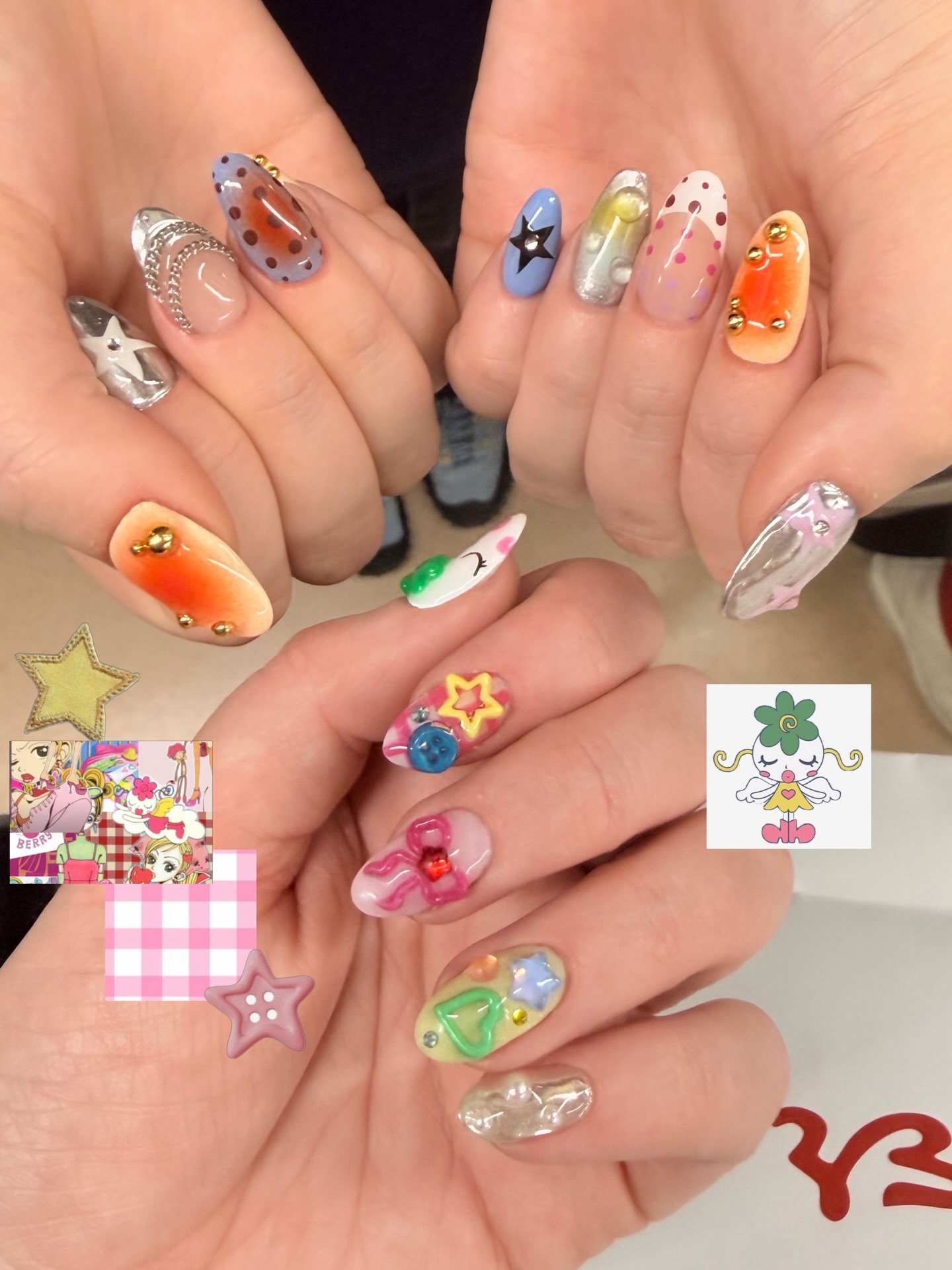 Tokyo nails 😍 @miku_topcoat @leona_topcoat 
#aiyazawa inspired #ご近所物語 🍎🍓🍒

Tokyo nail salon 
Japanese nail art 💅
Anime nail design
English friendly nail salon

#tokyonails
#tokyonailsalon
#japanesenailart