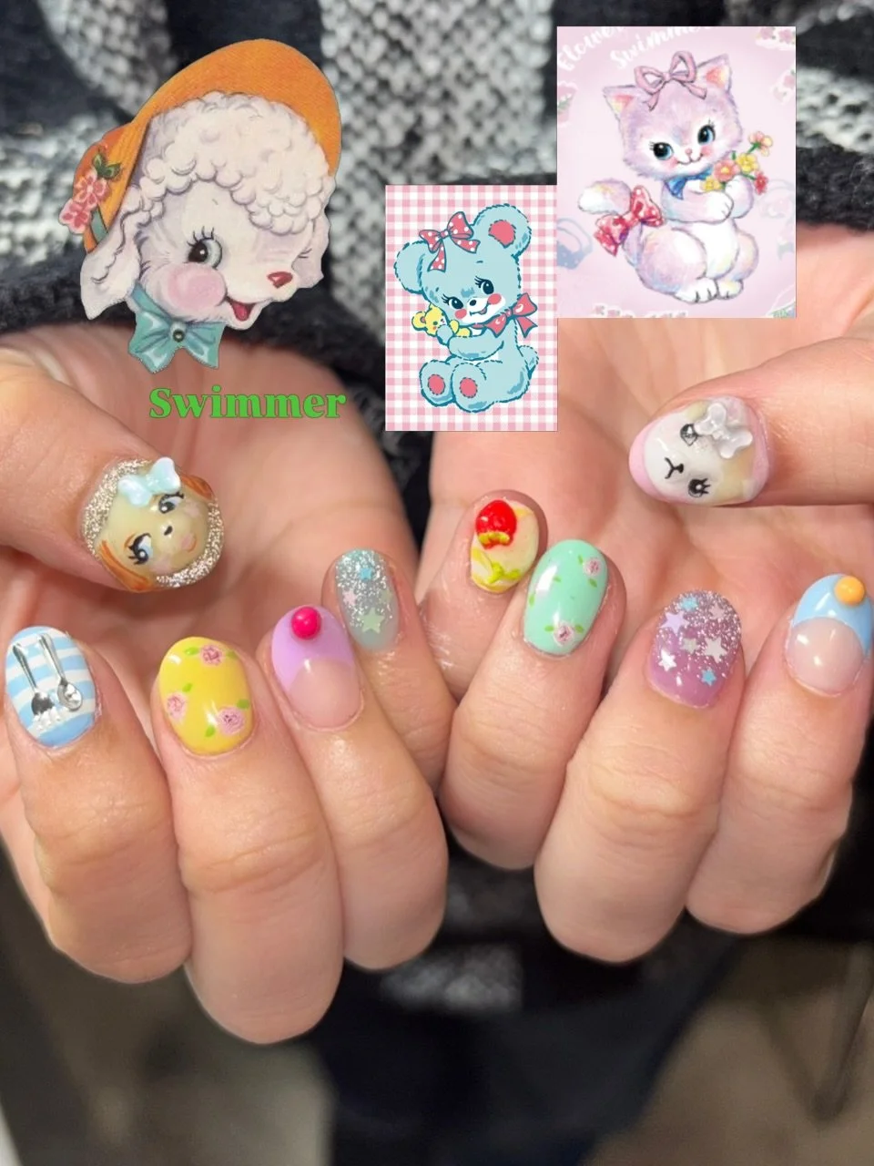 #スイマー @hina_topcoat 🐐

Tokyo nail salon 
Japanese nail art 💅
Anime nail design
English friendly nail salon

#tokyonails
#tokyonailsalon
#japanesenailart
#kawaiinails