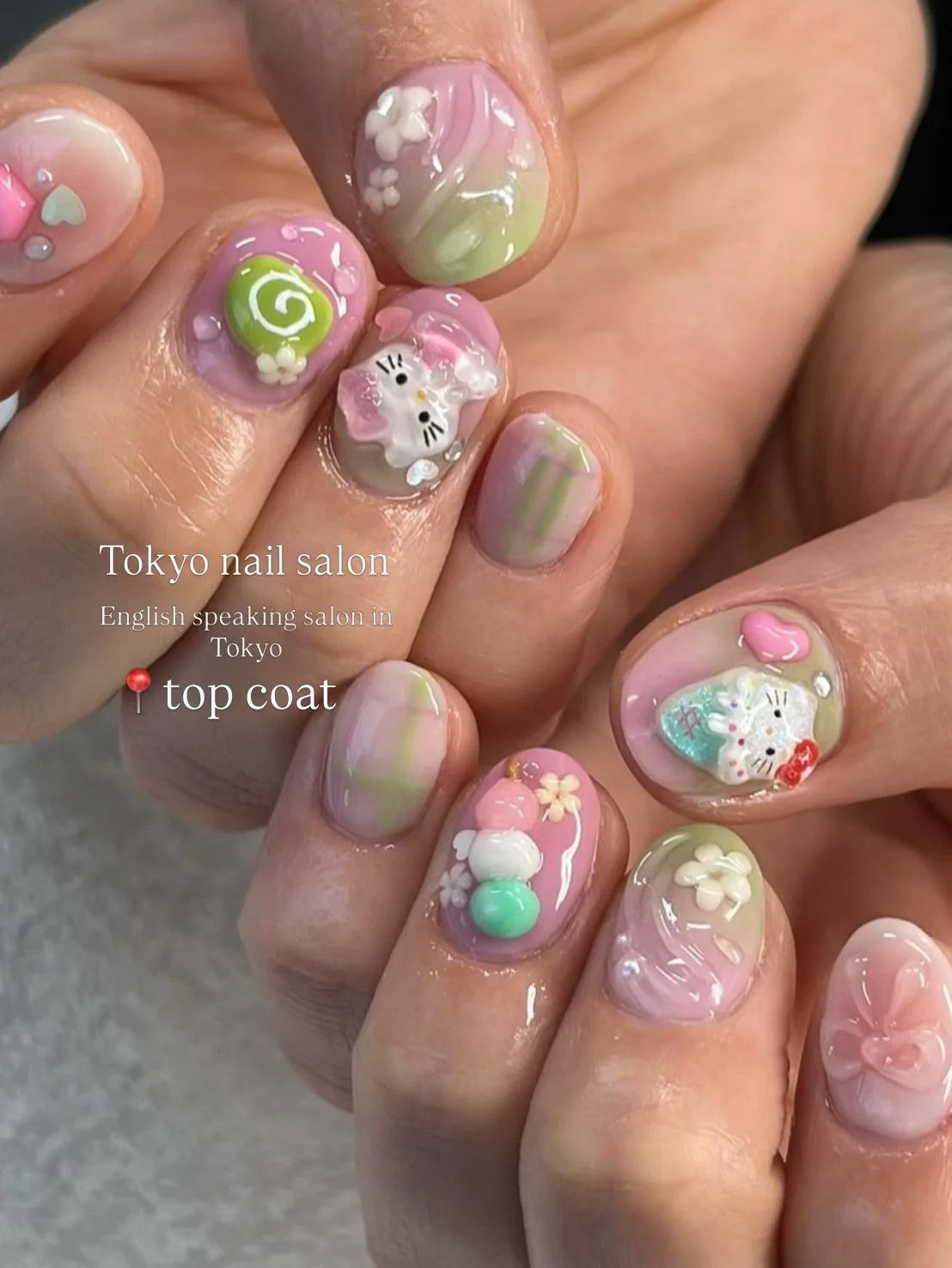 #sanrio @miku_topcoat 😼🎀

Tokyo nail salon 
Japanese nail art 💅
Anime nail design
English friendly nail salon

#tokyonails
#tokyonailsalon
#japanesenailart
#tokyonailart