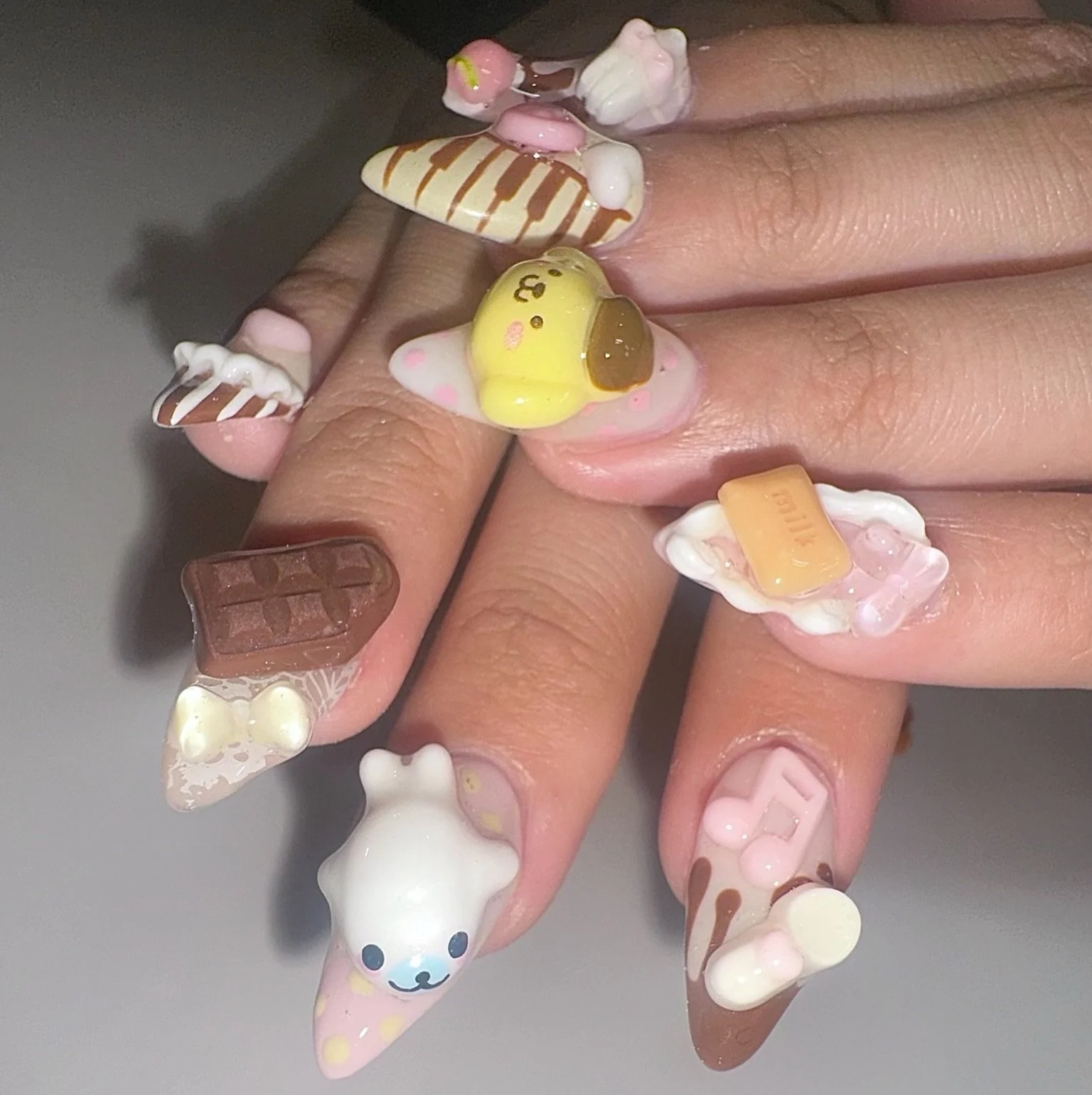 #kawaii on nails 💅 @mami_topcoat 

Tokyo nail salon 
Japanese nail art 💅
Anime nail design
English friendly nail salon

#tokyonails
#tokyonailsalon
#japanesenailart
#tokyonailart