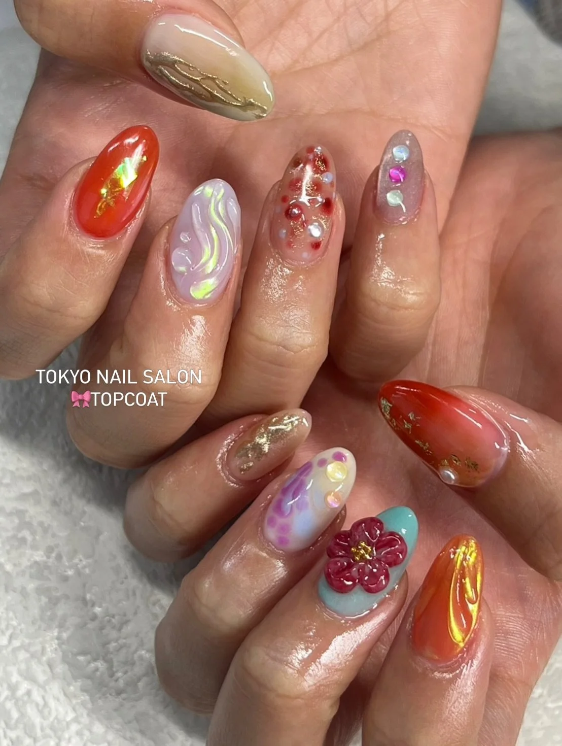 #summervibes ☀️ @miku_topcoat 

Tokyo nail salon 
#japanesenailart #tokyonailsalon #夏ネイル #下北沢ネイルサロン