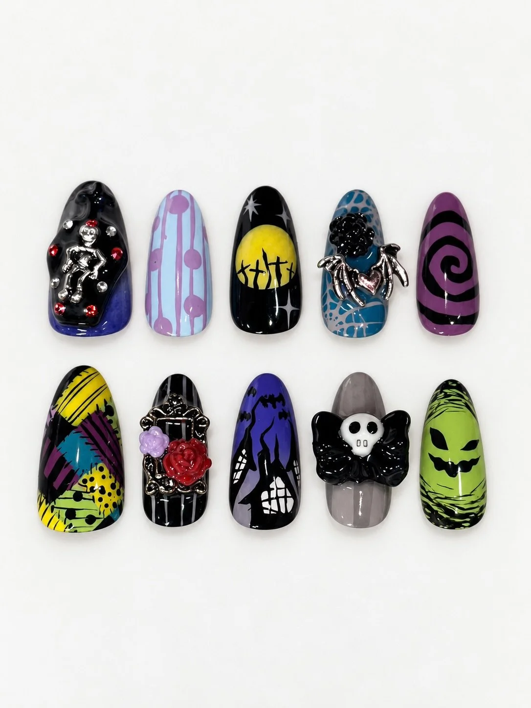 Nightmare Before Christmas Inspired 🎃 @mami_topcoat 

#halloweennails #disneynails #japanesenails #tokyonails

#nightmarebeforechristmas