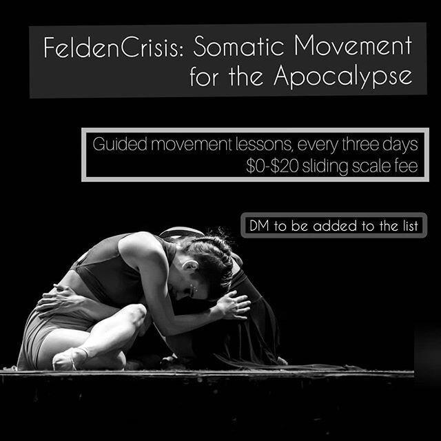 Feldenkrais Awareness Through Movement lessons, recorded for you to do while we socially distance ourselves. Introduction and first lesson are out! Join the FB group (search FeldenCrisis), or DM me your email address to be added to the list.
.
Felden