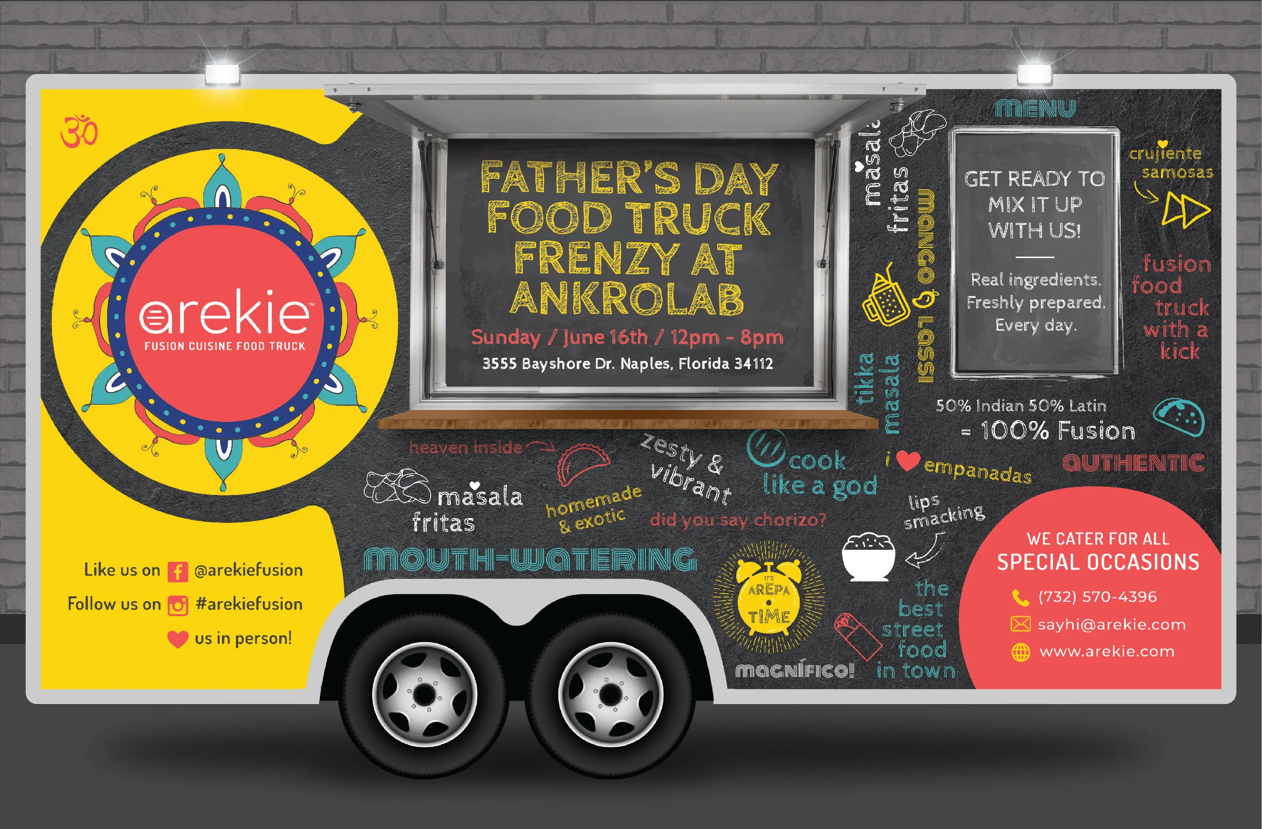 Fresh ingredients transformed by even fresher combinations. The unexpected fusion of Latin and Indian foods presented with street style. Fun, creative food that tastes both homemade and exotic—all in the same bite. Get ready to mix it up with us!
