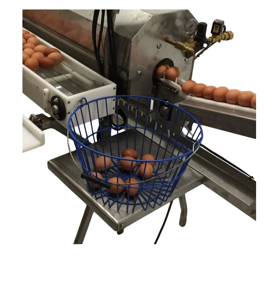 Central operating station allows easy loading, candling, and packing operation.