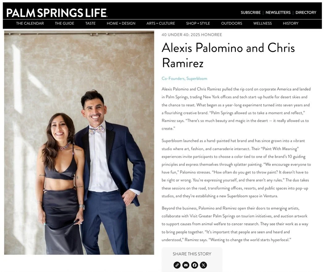 What started as a one-year plan to be in Palm Springs after leaving NYC turned into something way bigger than we ever imagined 🌼 a movement of expression, color, meaning, and growth 🌎✈️
We’re so honored to be part of @palmspringslifemagazine