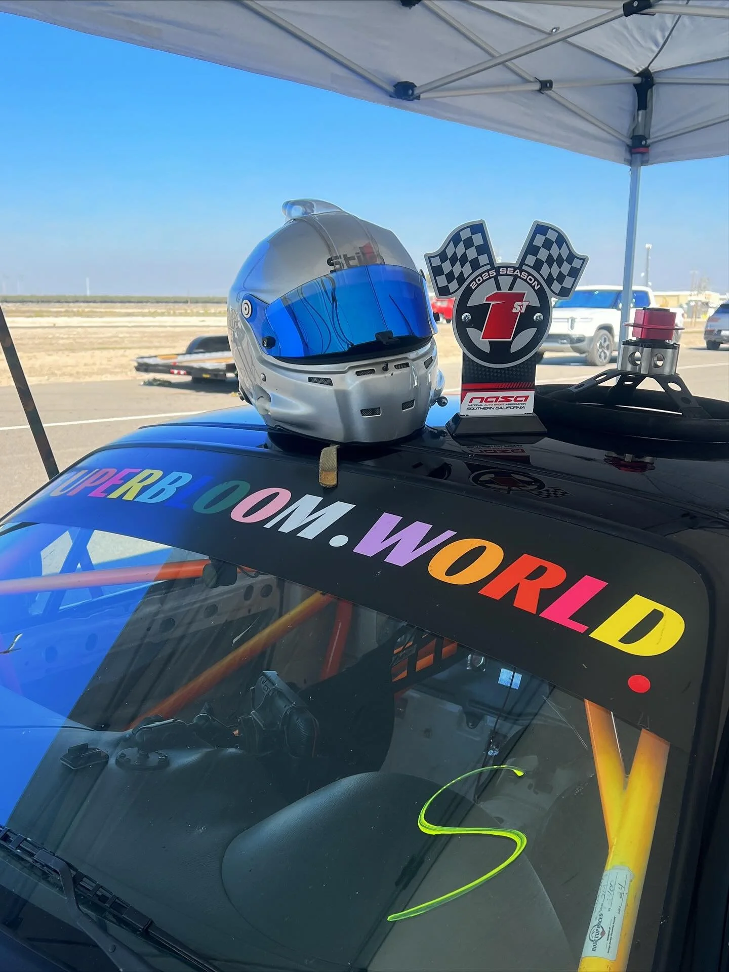 SUPERBLOOM Miata takes 1st place 🏁🏆🌟🌹 From the studio to the speedway, Jason Starr races forward with SUPERBLOOM.WORLD on full display 🌼 Keep blooming beyond the finish line 💨 @drivenasa 📈