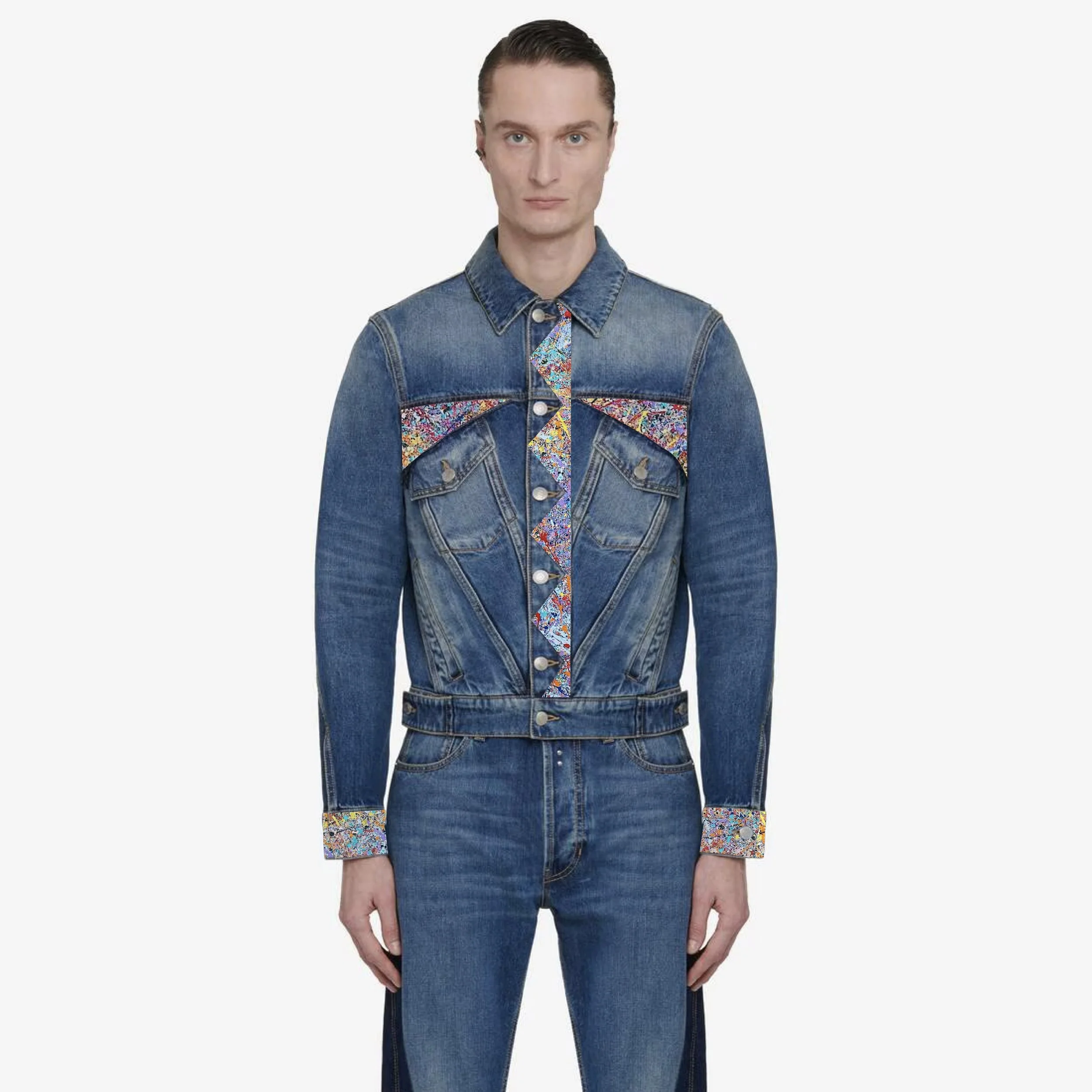 Alexander McQueen Twisted Seam Denim Jacket
