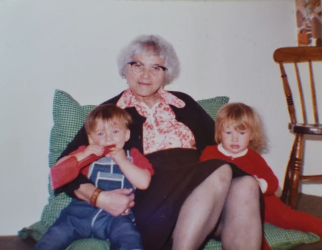 Dora in 1980 with me and my cousin..jpg