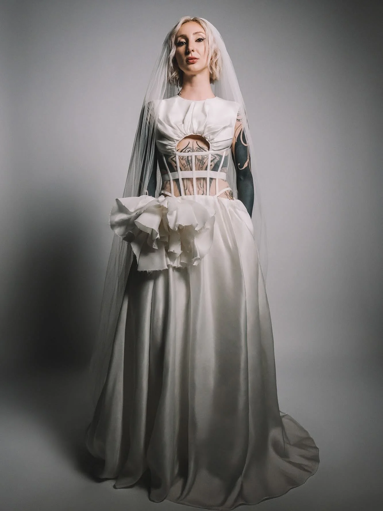 The GLORIA gown, look 16 from the latest runway collection, SS26 AWAKENING.

This one&rsquo;s for you, Kira. Not only did you model this look on the runway&mdash;you&rsquo;re also a #realritualunion bride. I still get goosebumps thinking about how th
