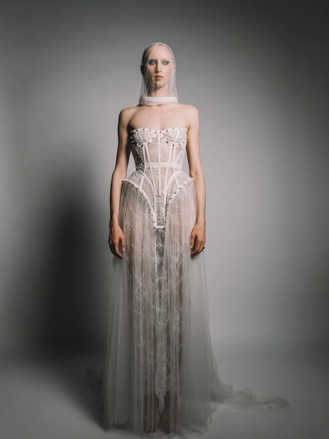 The AURORA gown, look 13 from the latest runway collection, SS26 AWAKENING.

See the full lookbook now at ritual-unions.com.

lookbook photographer: @tatsianatribunalova [slide 1-2]
runway &amp; backstage photographer: @the.saums [slide 3-10]
model: 