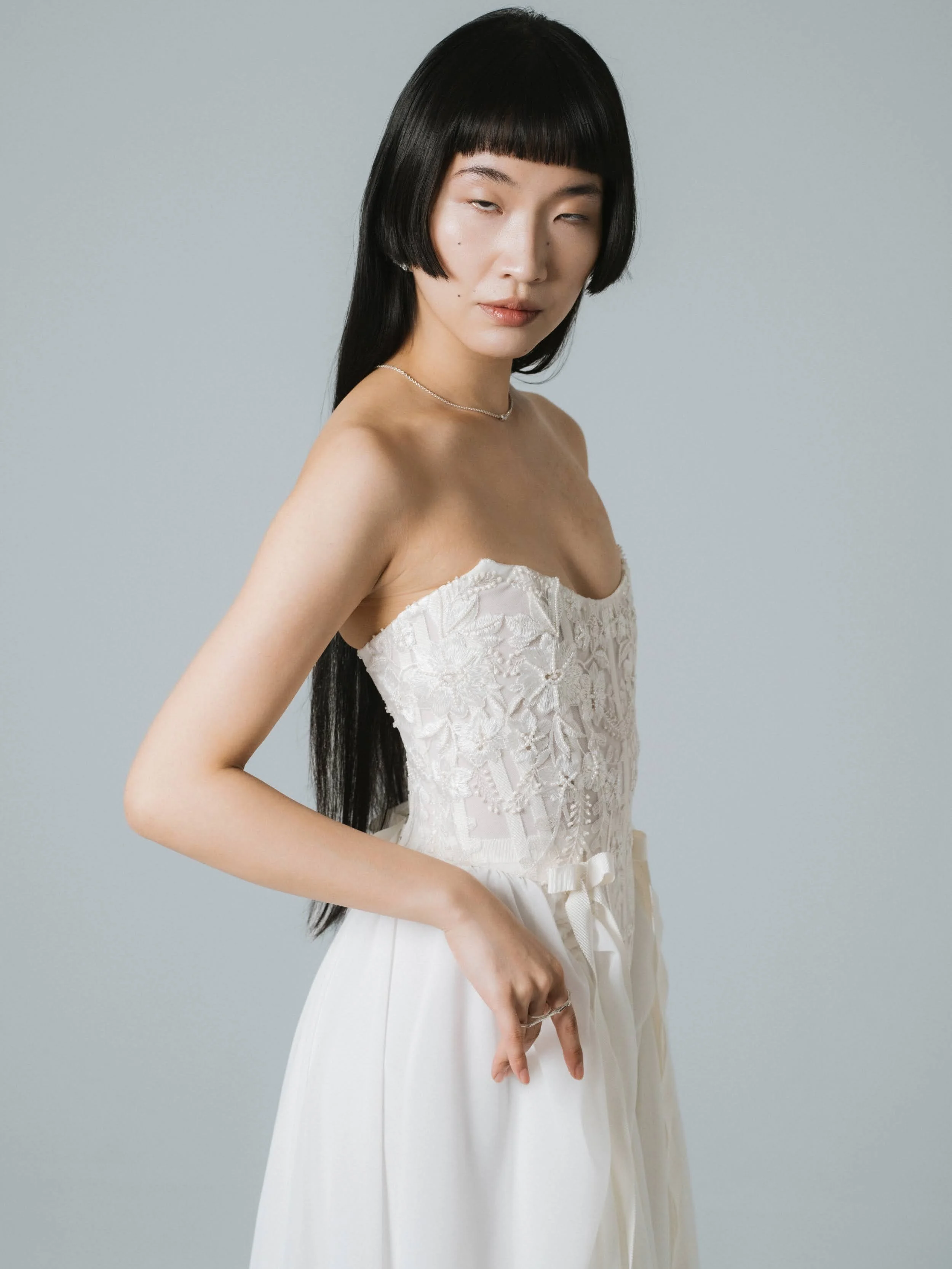 CEREMONY corset &amp; skirt

CEREMONY marks the first ready-to-wear bridal collection by Ritual Unions.

Created for modern brides seeking freedom, movement and individuality, the collection introduces a softer and more immediate approach to bridal w