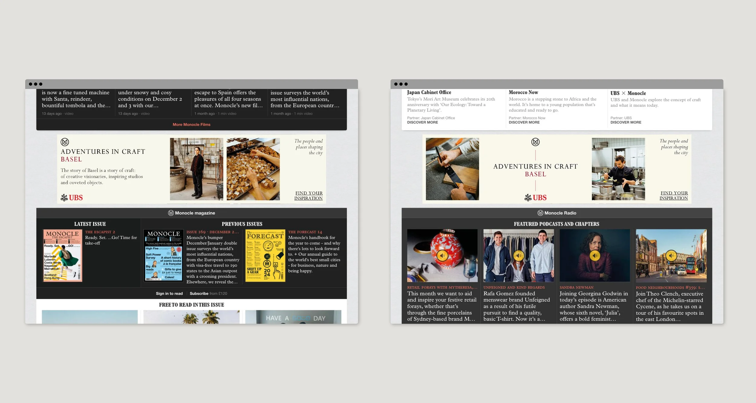 Website banner designs - desktop