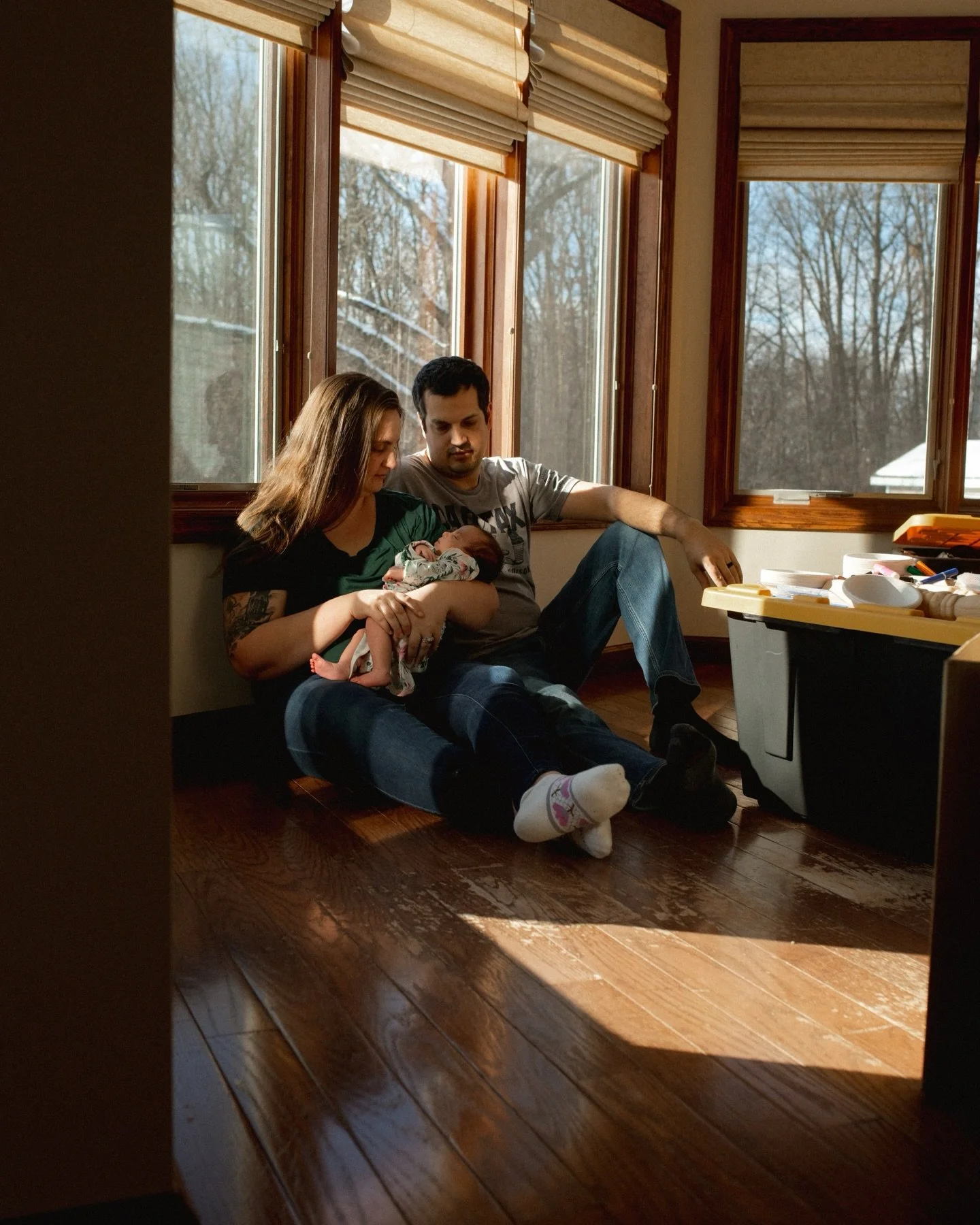 This sweet family had just packed up &amp; moved to Michigan, had their newest baby girl &amp; embraced the chaos. I love being able to capture these moments in your life, just the way that it is, because these in-between moments are the ones that en