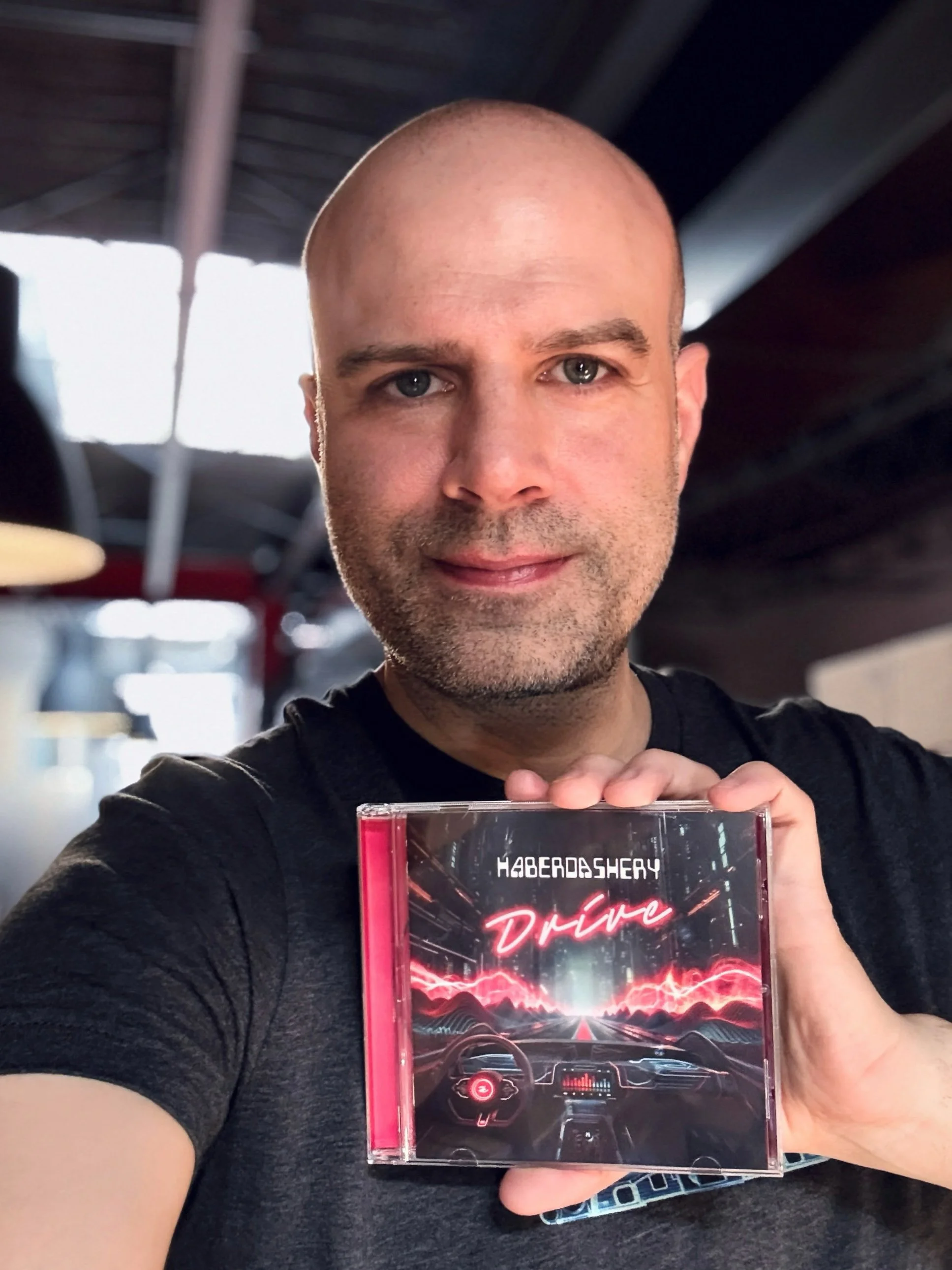 Stephen Pearlman holding the Drive CD