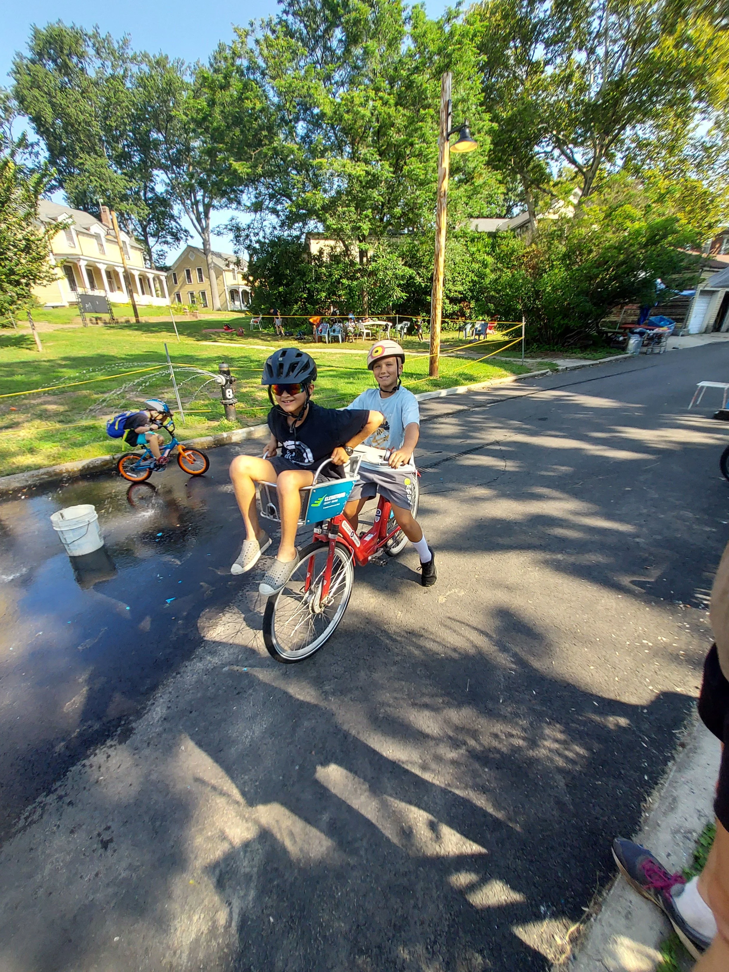 Biking around the island
