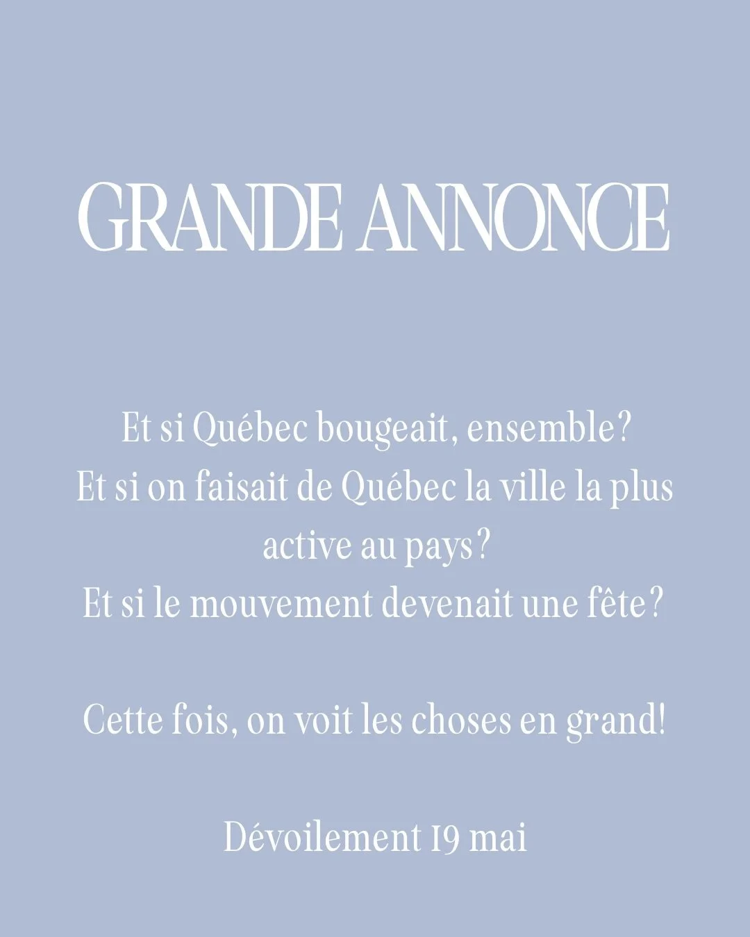 Depuis plusieurs mois, je pr&eacute;pare quelque chose que je r&ecirc;ve de voir &agrave; Qu&eacute;bec depuis vrm longtemps! 🥺

Je te d&eacute;voile tout le 19 mai 🎈, mais d&rsquo;ici l&agrave;, je suis trop curieuse! Dis-moi qu&rsquo;est ce que t