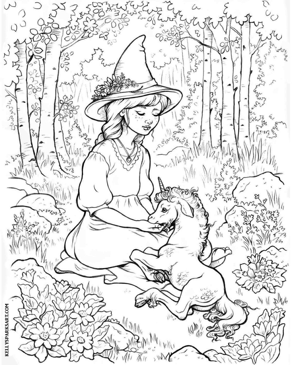 Unicorn Art Coloring Pages — Art of Kelly Sparks