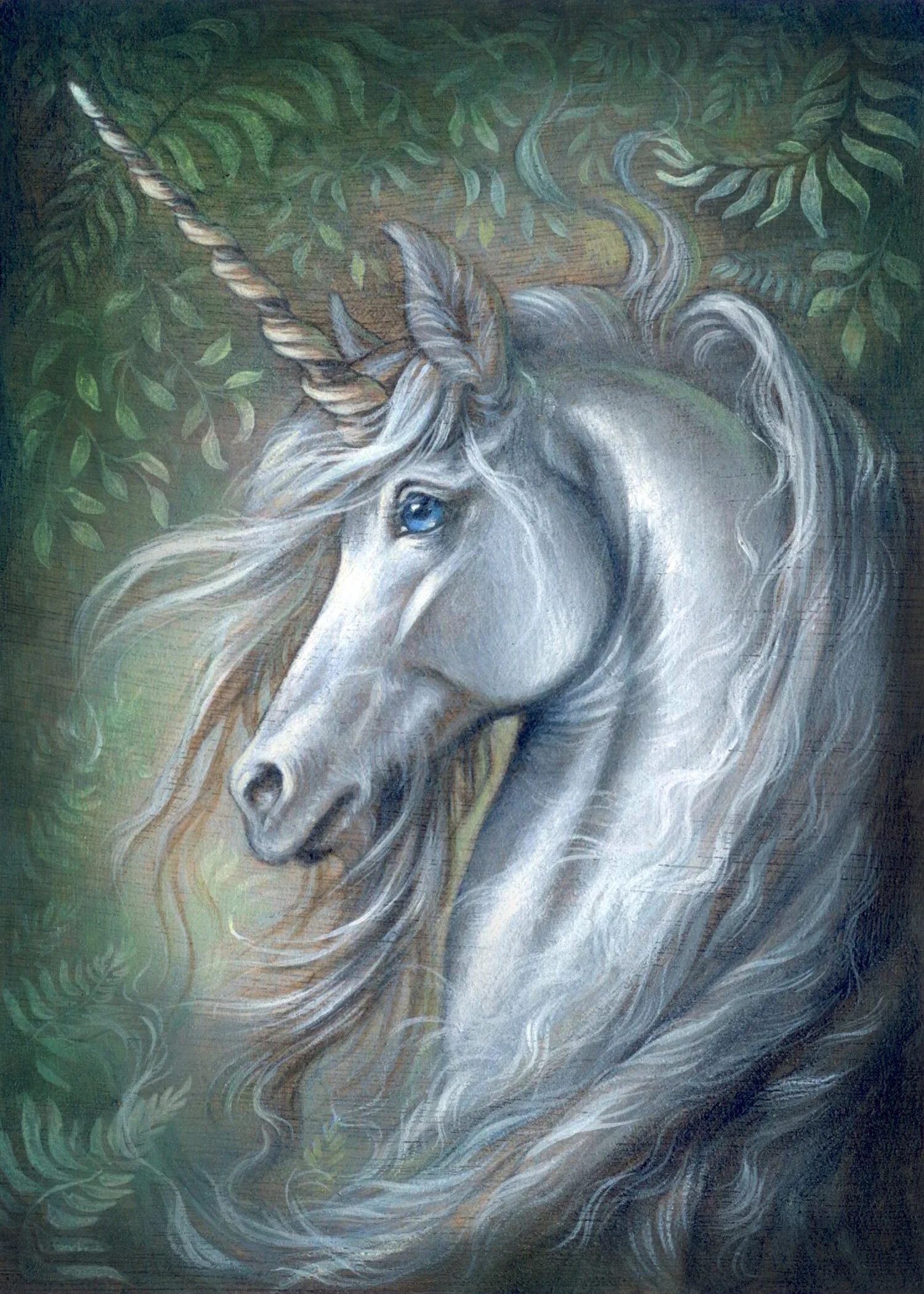 Kestra portrait, acrylic painting on 5x7 wood panel