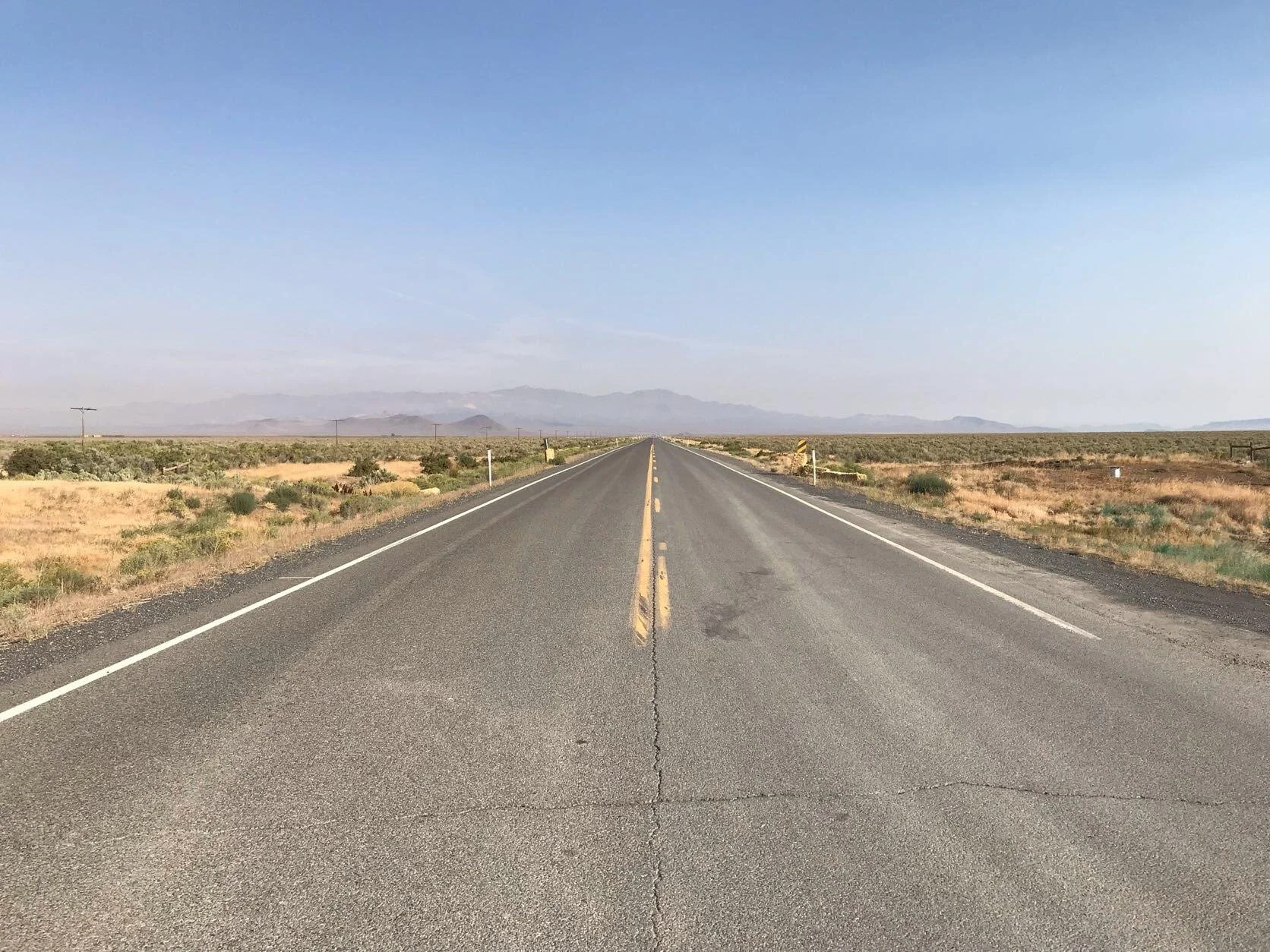 View of the road from the 5 mile start