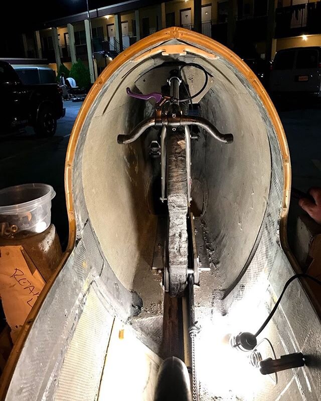 Interior view of our bike in 2019⠀
⠀
#aim93 #humanpowered #humanpoweredvehicle #HPV #battlemountain #recumbent #bike #LSBU #mechanicalengineering #engineering #university #bikedesign #design #nevada  #cycling #vehicledesign #recordbreaking #battlemou