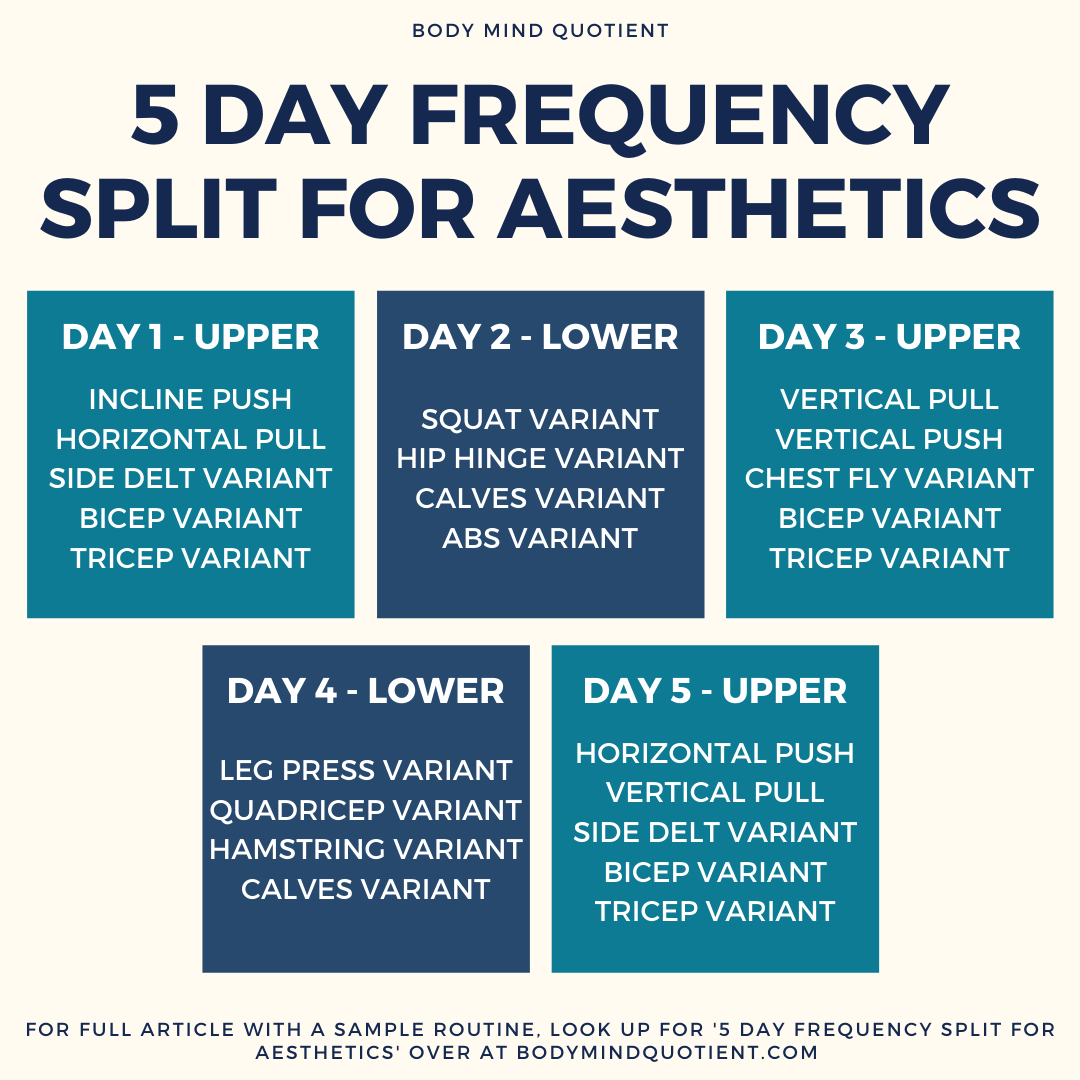 5 Day Frequency Split For Aesthetics — BODY MIND QUOTIENT