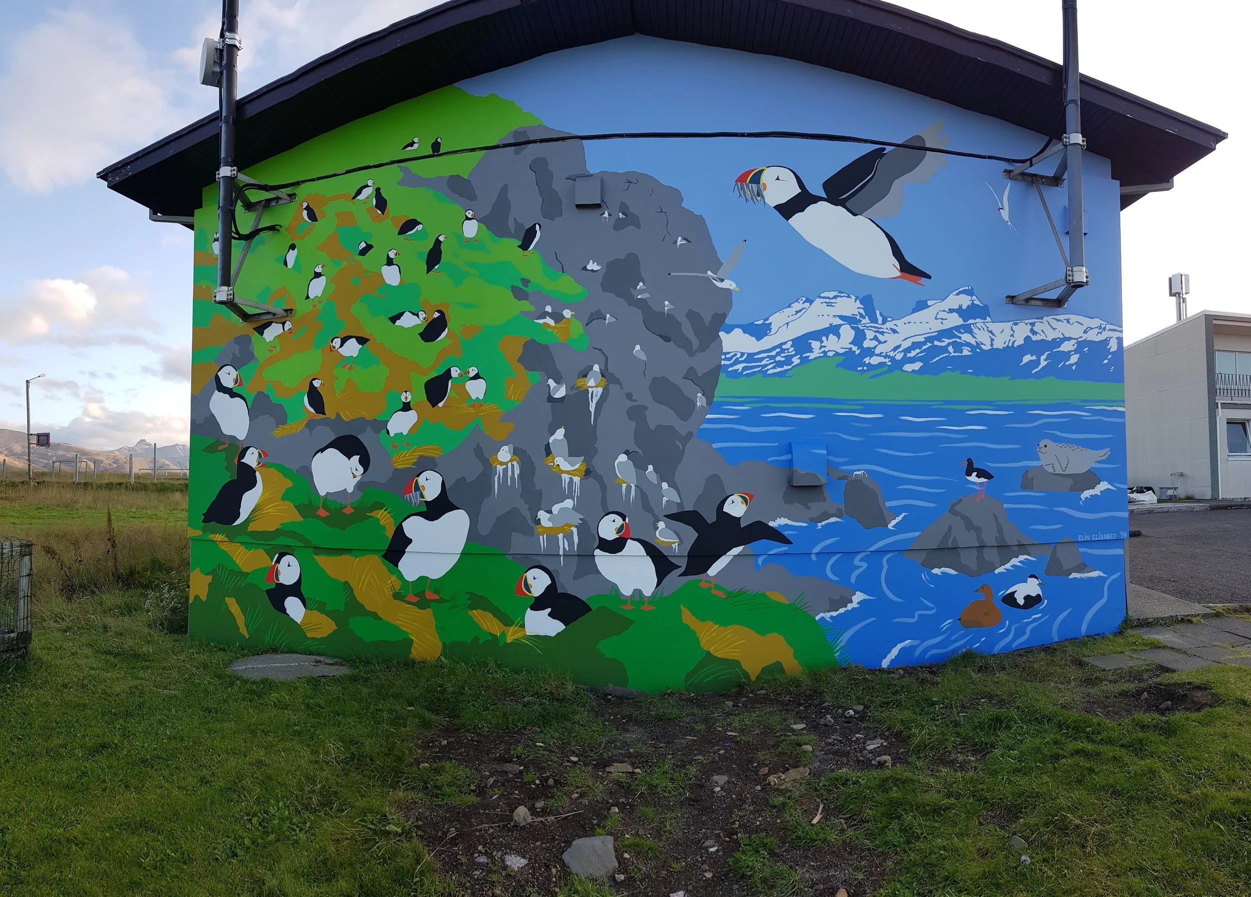 The Puffin Wall by Elín Elísabet