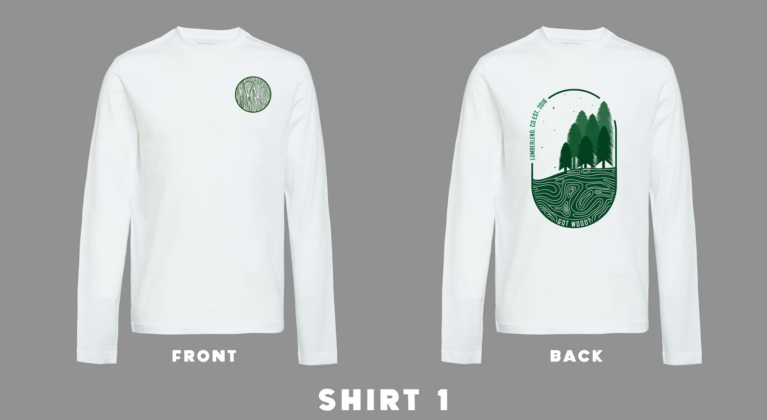  A final version of the Rooted In Wood long sleeve. 