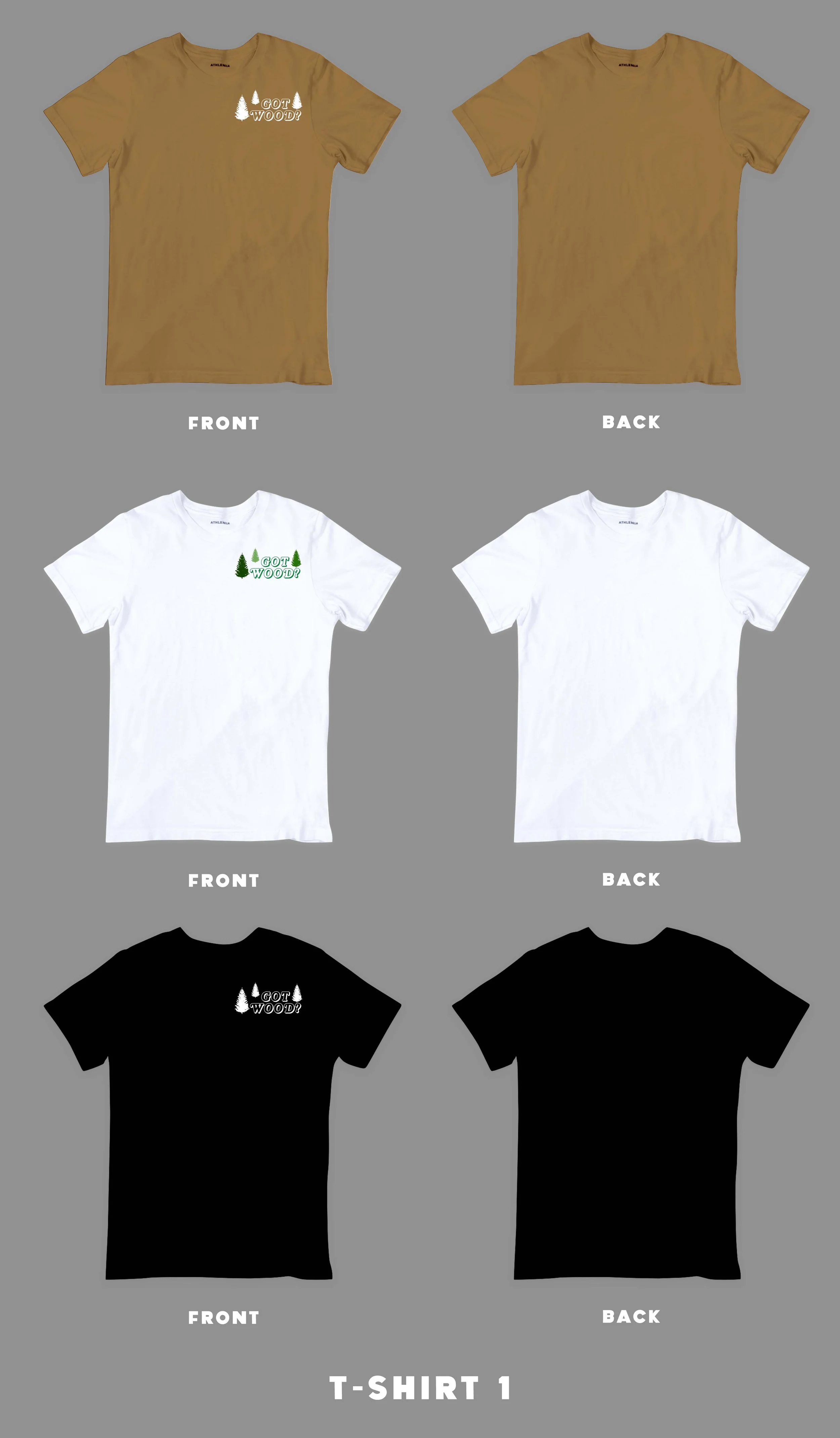  Final versions of the Got Wood? t-shirts. 