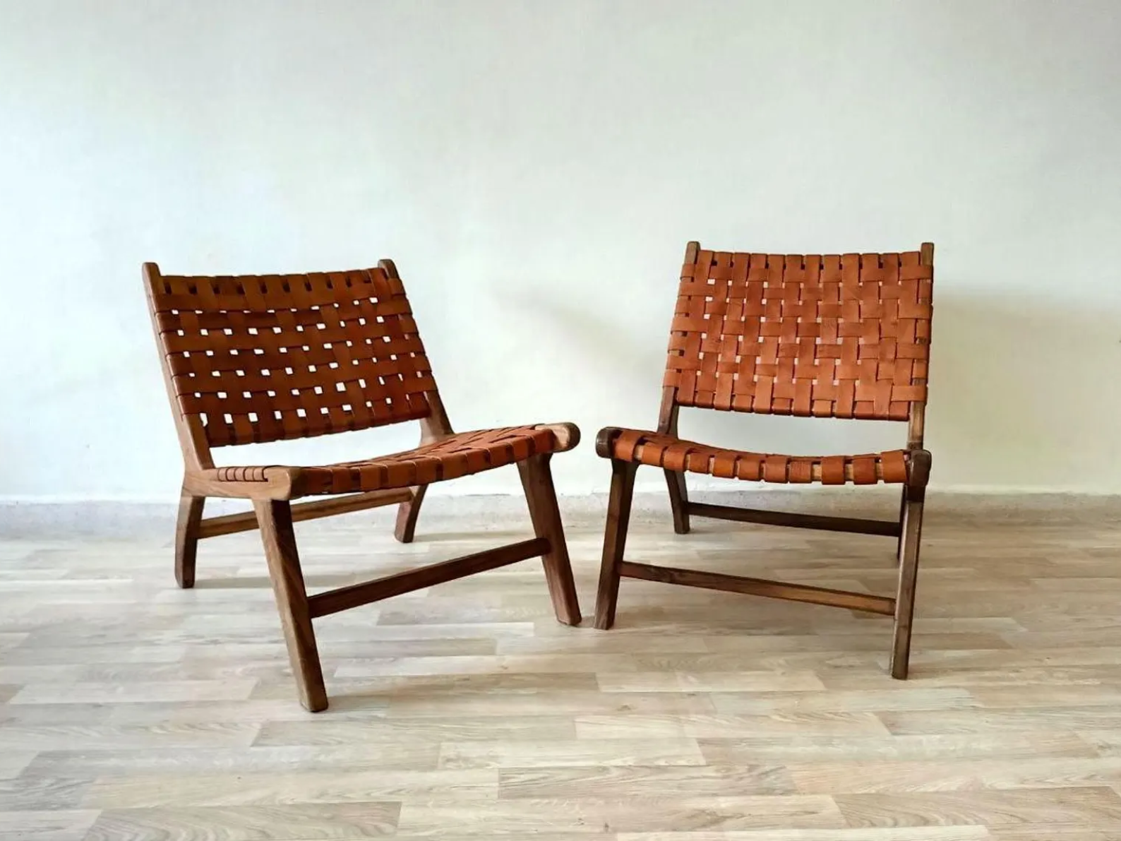 Woven Leather Chairs