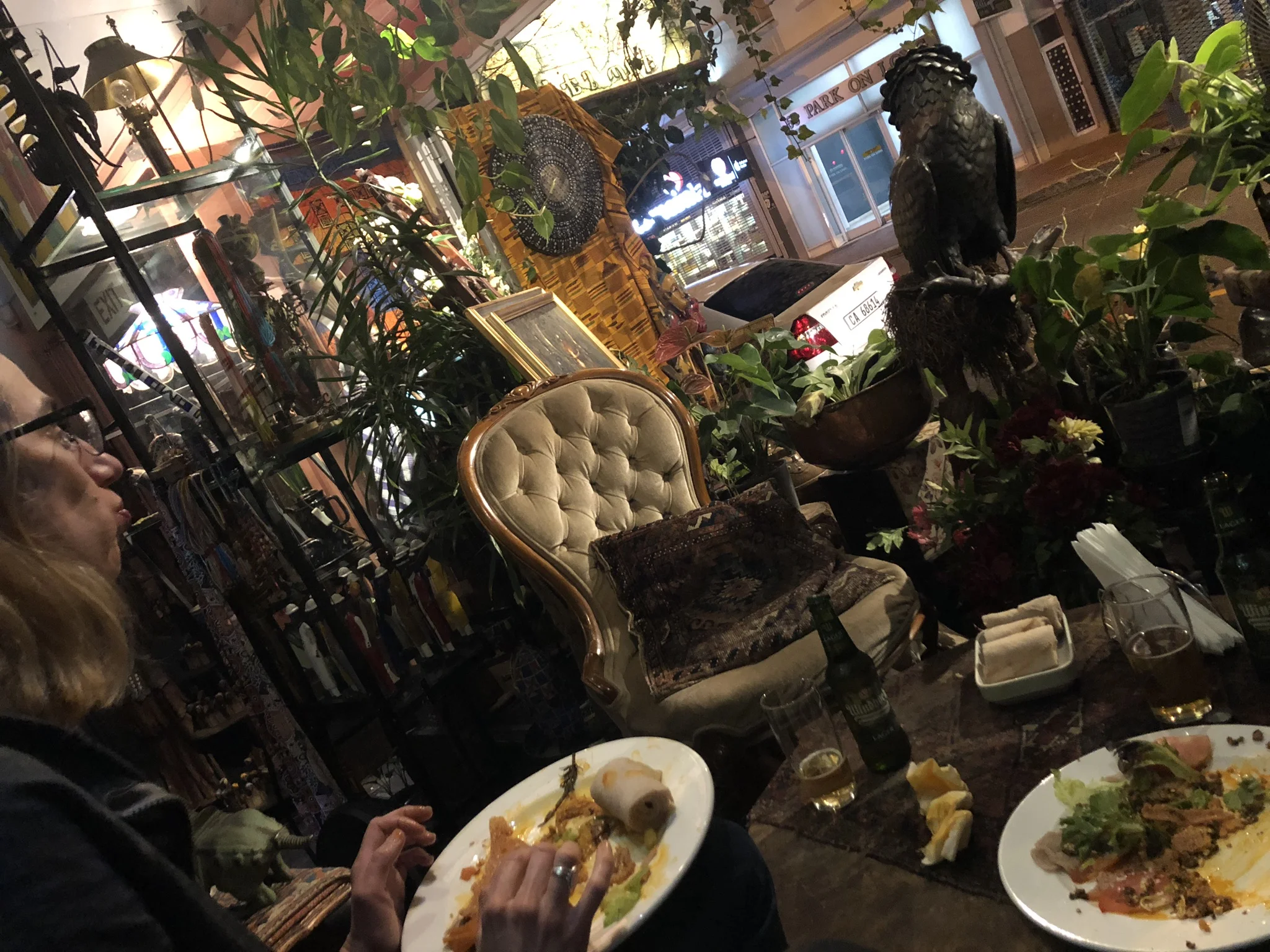  Ethiopian food under watch of Maltese Falcon 