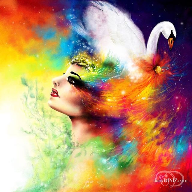 &ldquo;DESIDERIUM&rdquo;
.
✨ A conceptual artwork about desire, inspired by an old sketch. I just have this weird passion for birds above girl&rsquo;s heads. ❤️ I also posted a little bit of the process of this artwork 🌈 let me know your thoughts 🥰