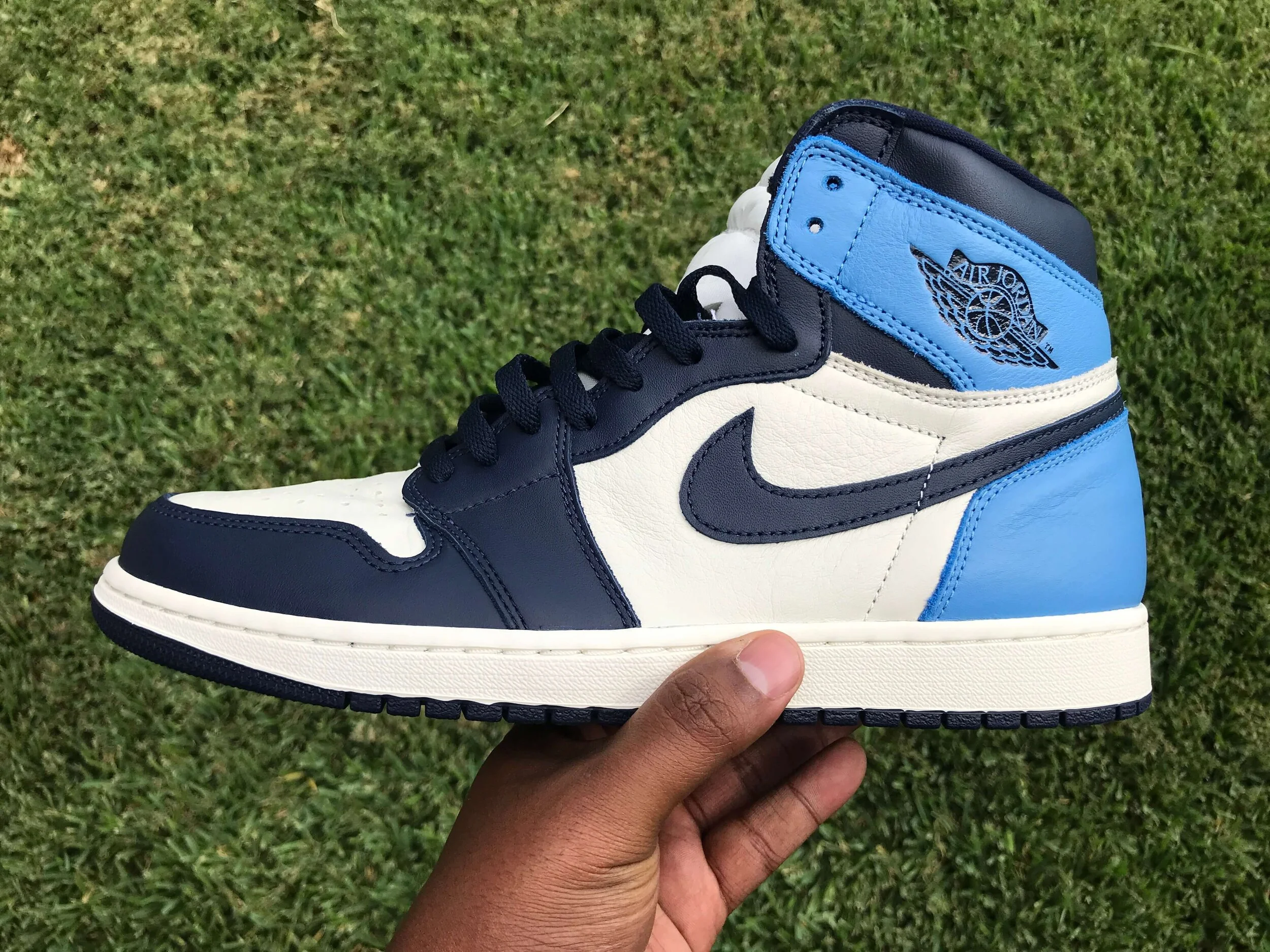 review air jordan 1 retro high og obsidian unc