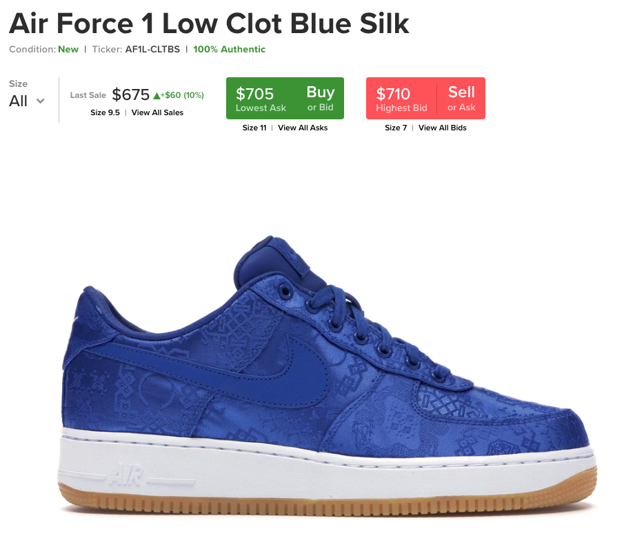 air force 1 clot stockx