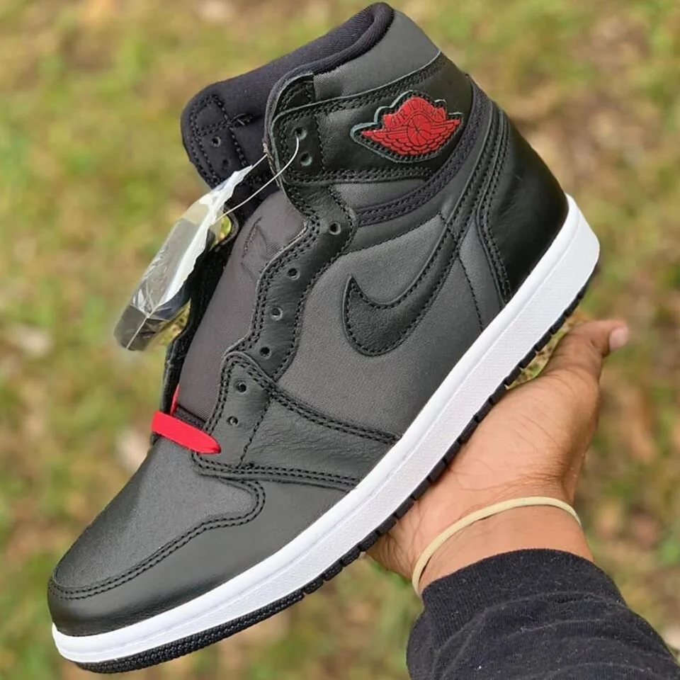air jordan 1 black satin 2020