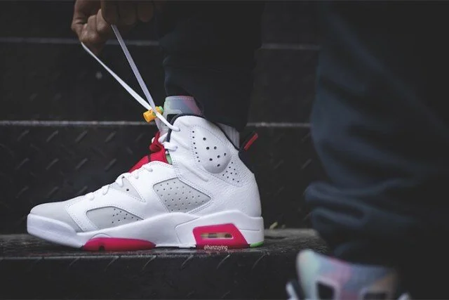 air jordan 6 retro grey black white & true red