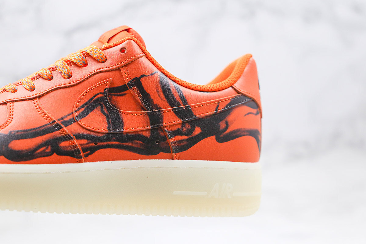 Nike air force skeleton orange